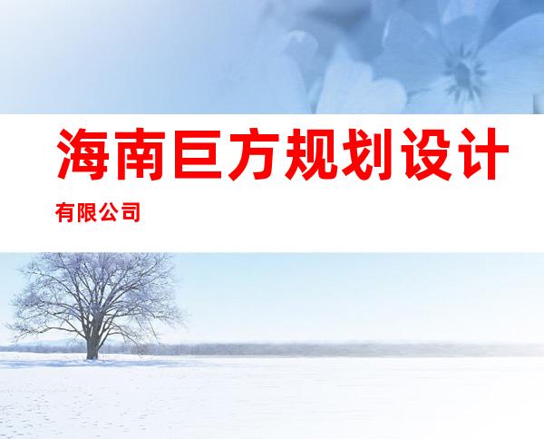 海南巨方规划设计有限公司